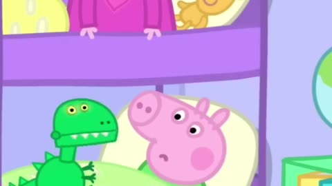 Dino-rawr Scares A Sleeping George #shorts #peppapig