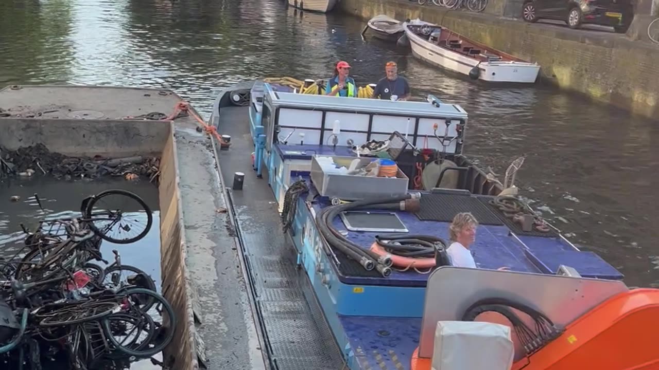 Bike Fishing in Amsterdam