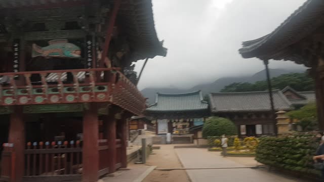 The sound of a thousand-year-old Tongdosa temple drums.