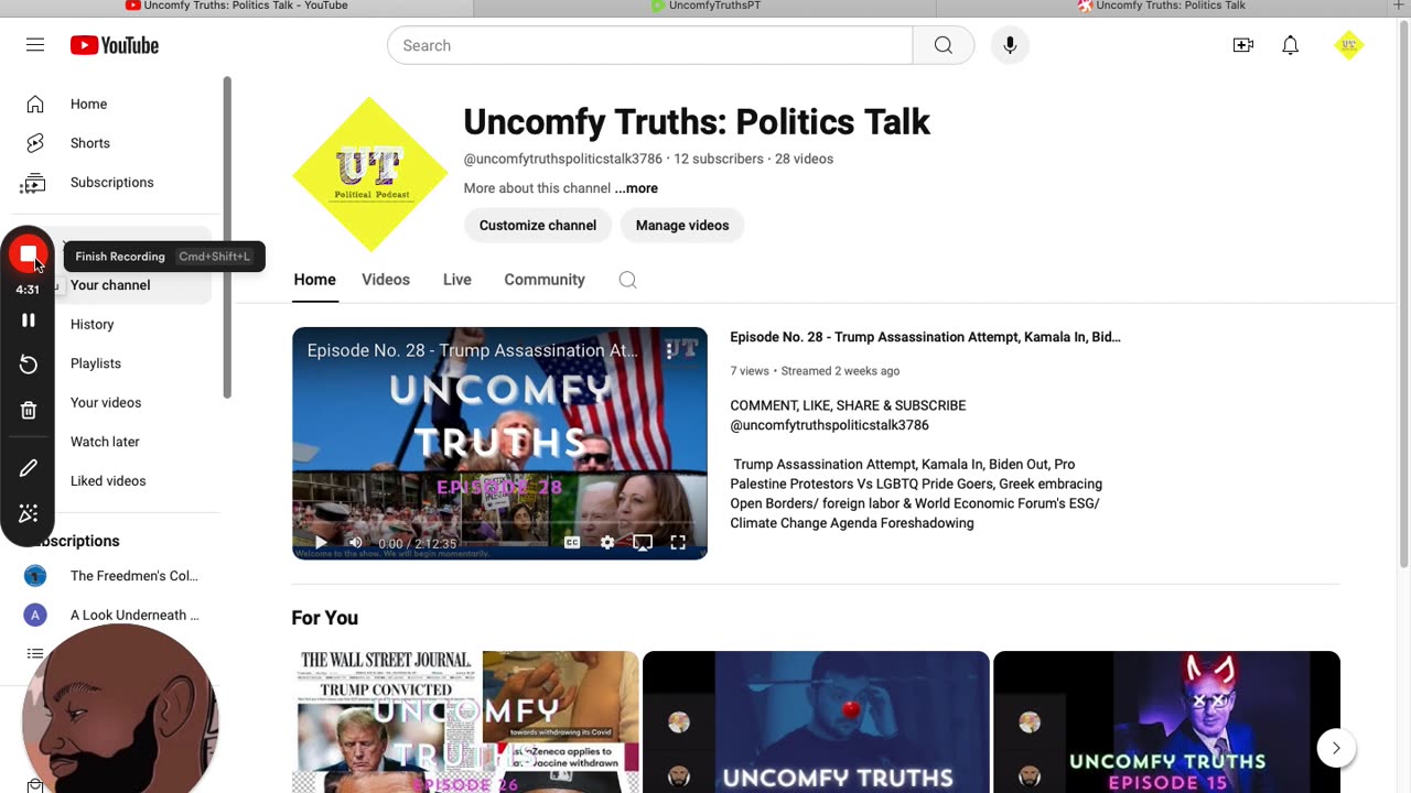 Check out Uncomfy Truths Politics Talk