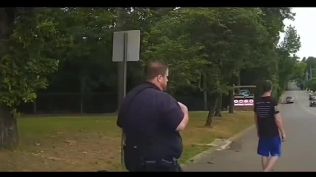 Cop can't control suspect