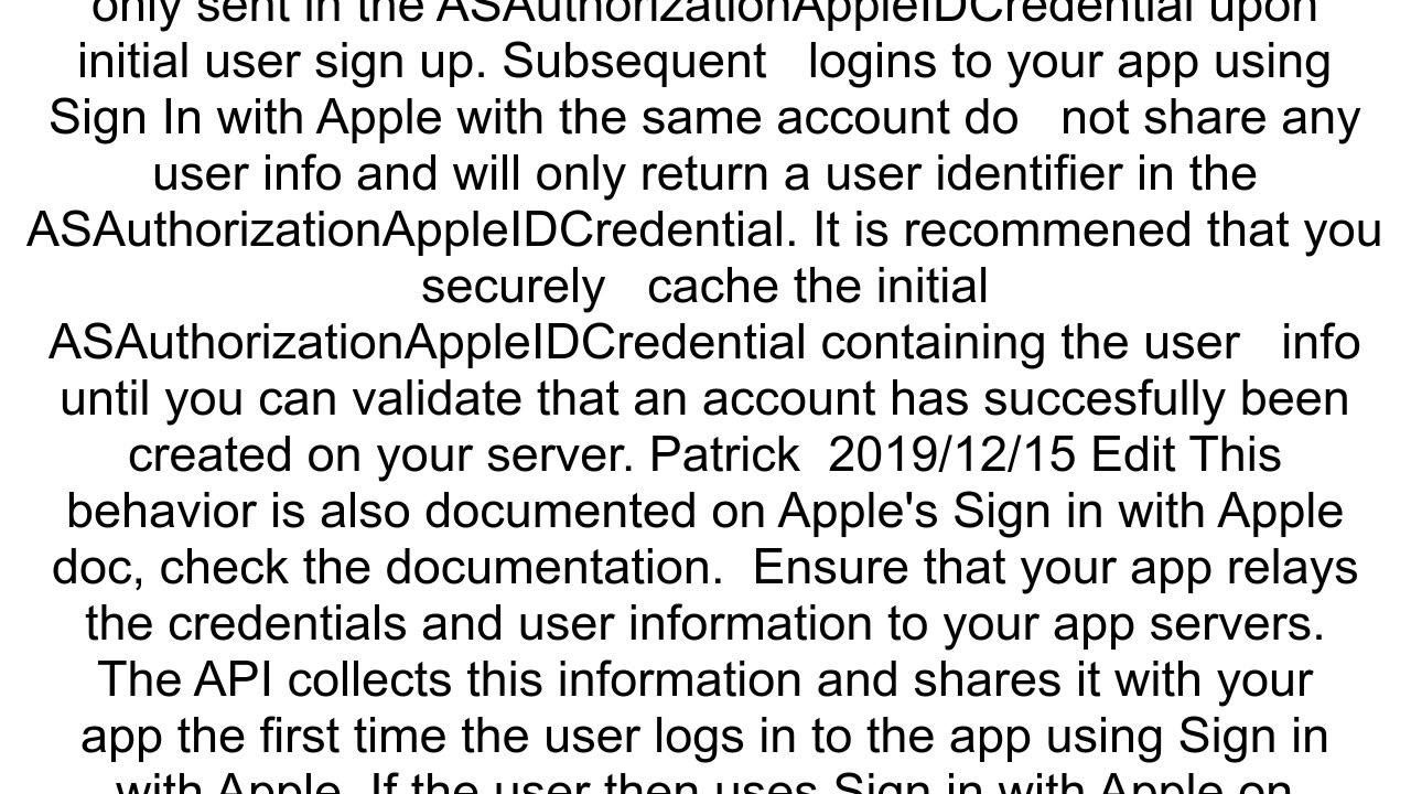 Cannot get name amp email with sign in with Apple on real device