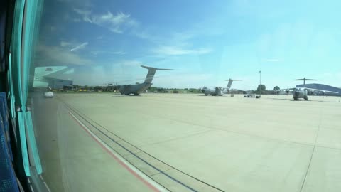 A400 taxiing at RAF Brize Norton