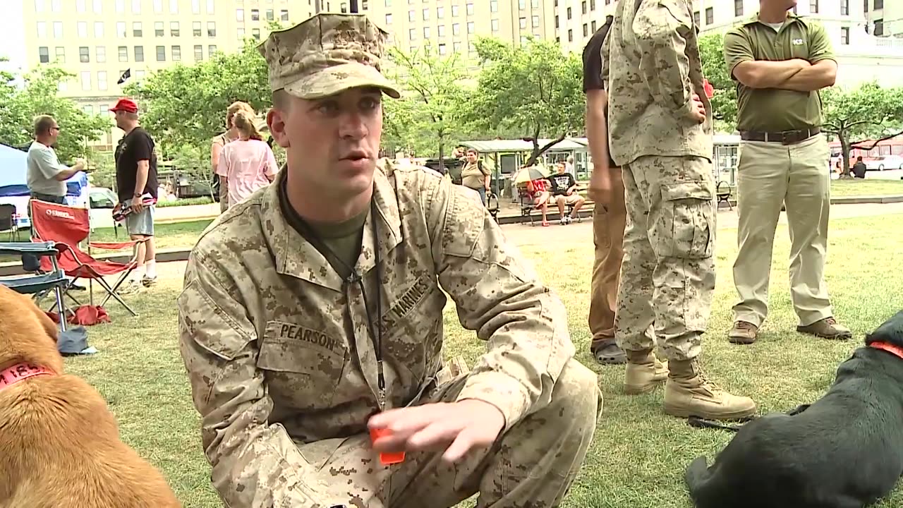 Marines show Clevelanders how working dogs save lives