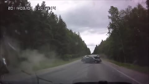 Terrible car accident in Russia #4