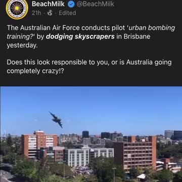 AUSTRALIAN AIR FORCE CONDUCTS URBAN BOMBING TRAINING