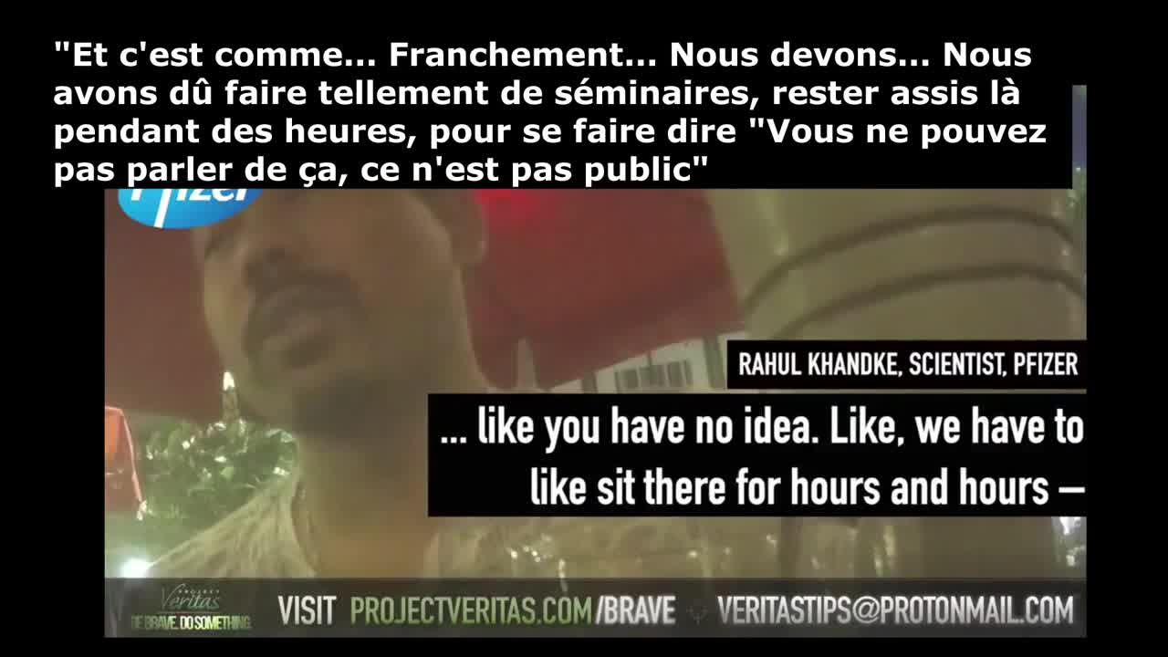 (Fran_Eng) PFIZER SHOCKING interviews by VERITAS __ Entrevues CHOC chez Pfizer.
