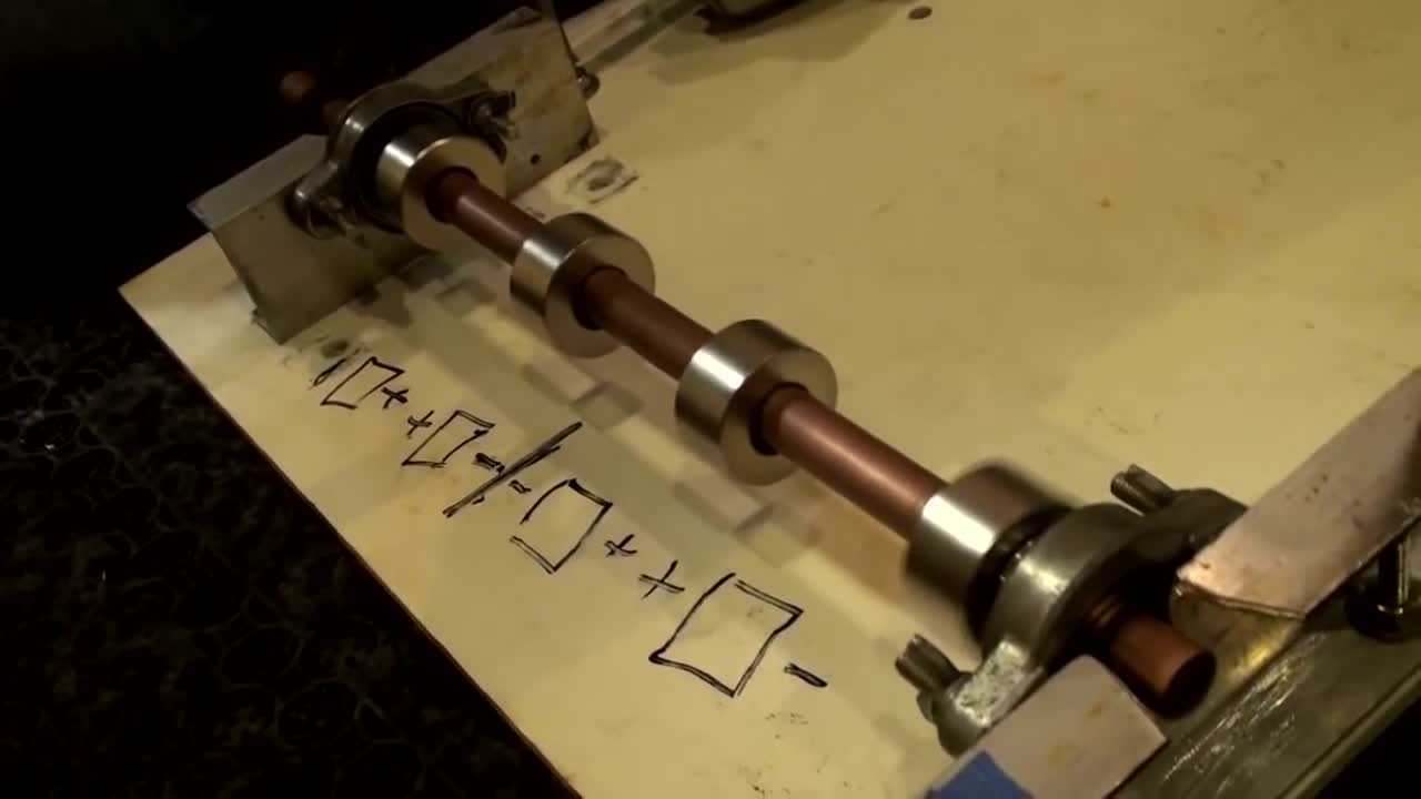 Lenz Law "Eddy Current" Experiments 2 of 3 - Ring Magnets and a Spinning Copper Rod