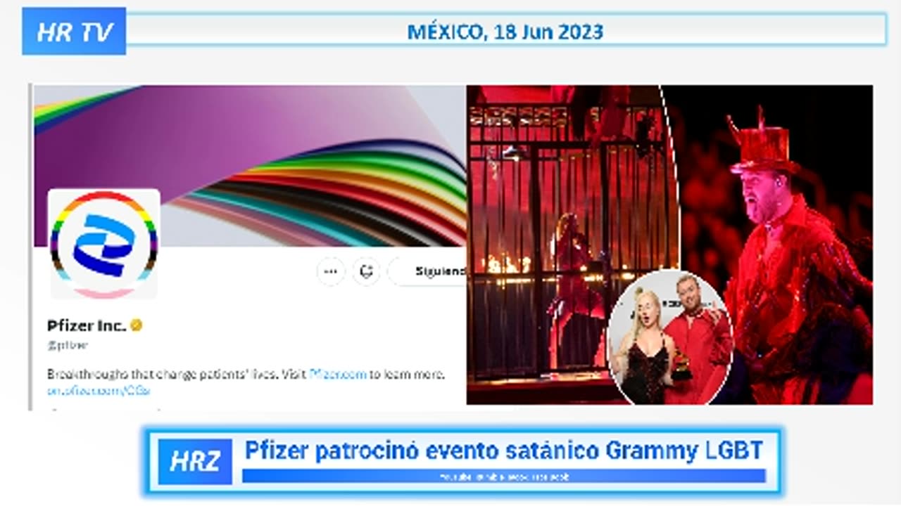 Pfizer celebra el PriDEMONth Junio y patrocino evento satánico trans en los Grammy