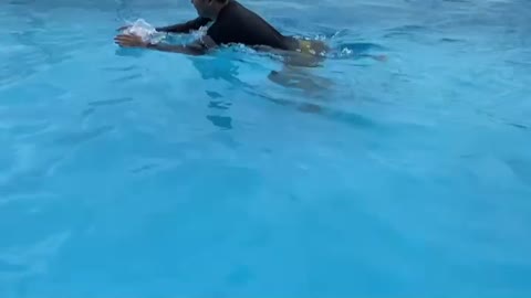 Swimming in the nice pool 8