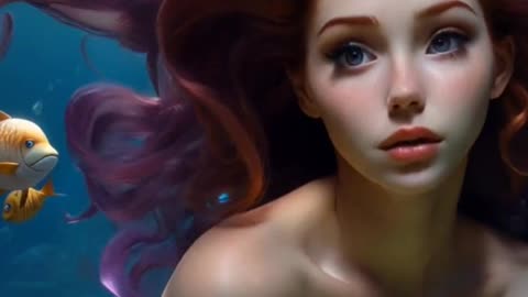 SUPER Realistic Ariel Swims Around Playfully