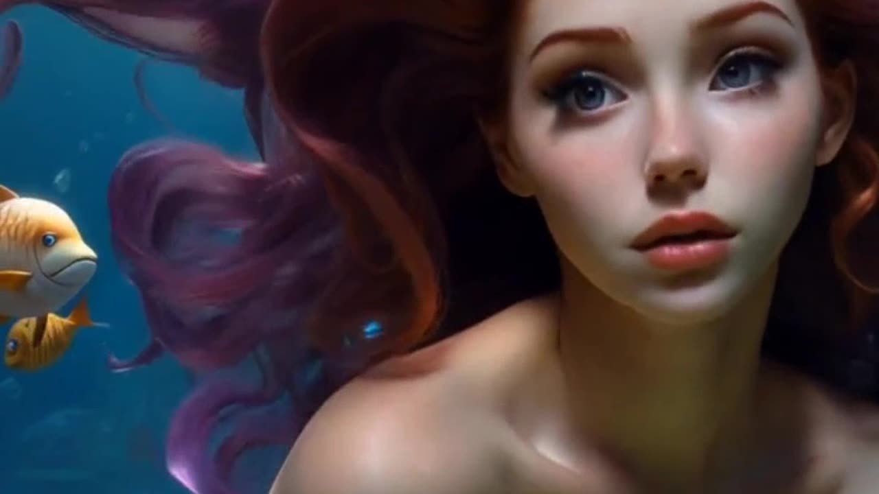 SUPER Realistic Ariel Swims Around Playfully