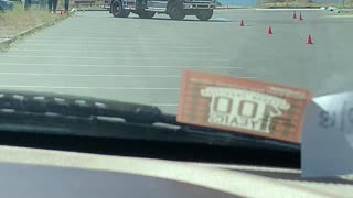 Firemen honing their driving skills!