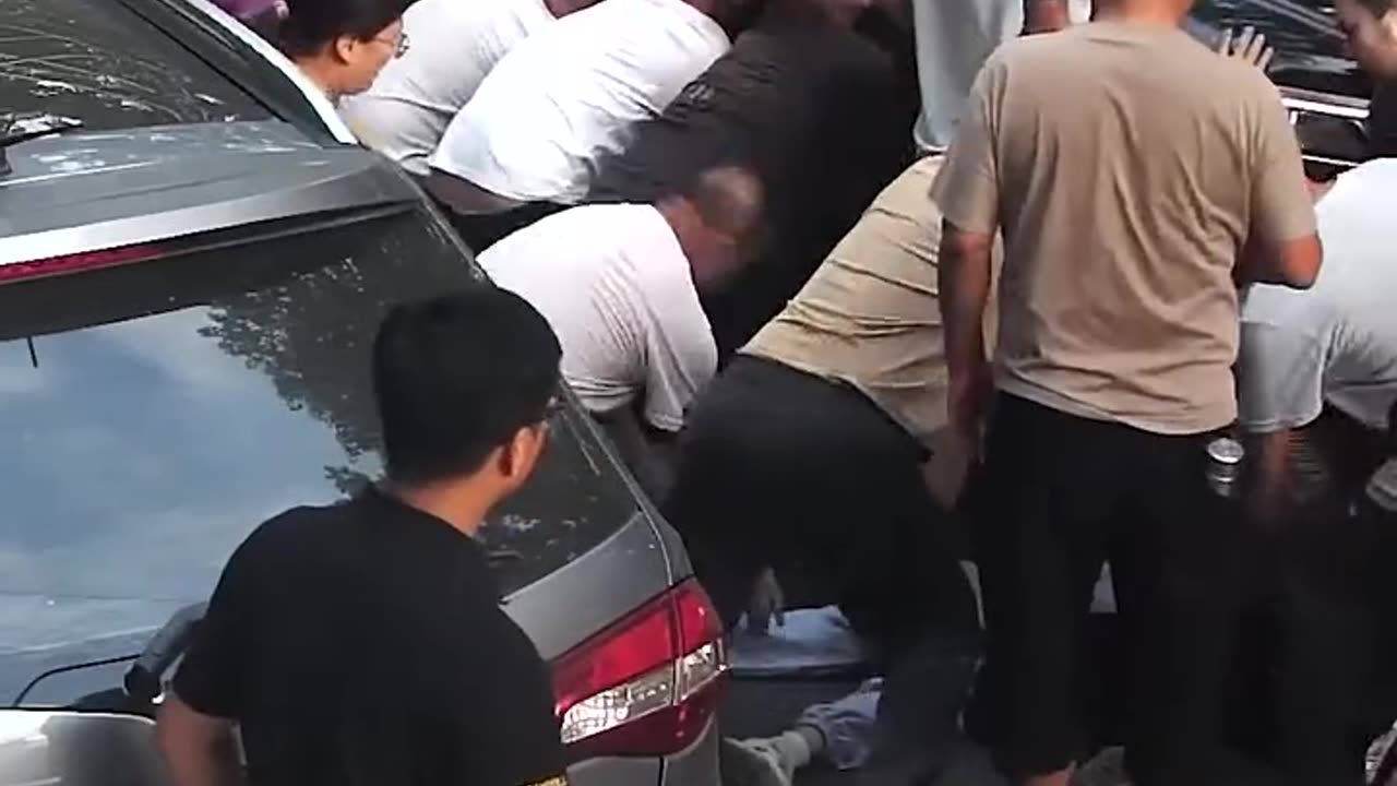 The man is a accident