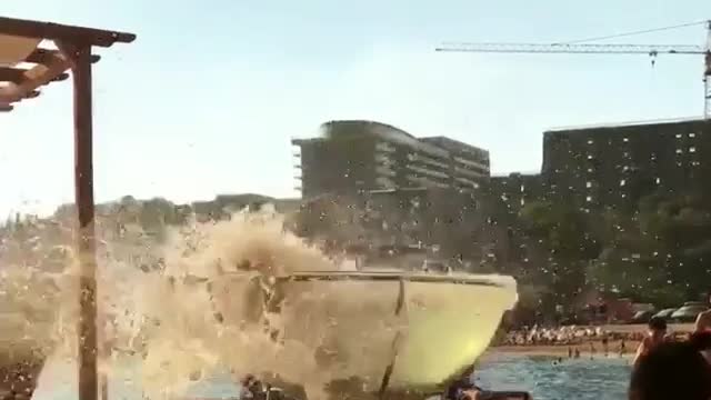 Collab copyright protection - girl face plants into giant martini