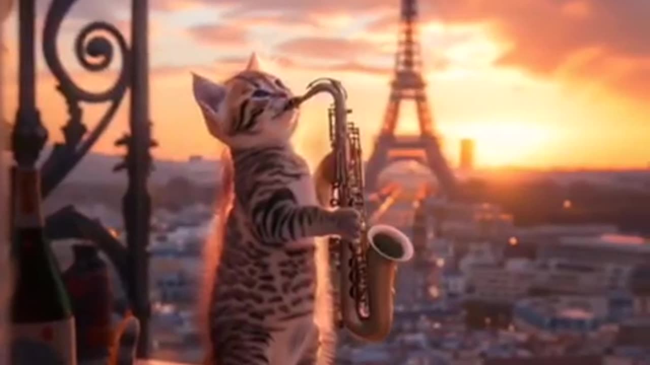 Saxone and cat lonly paris