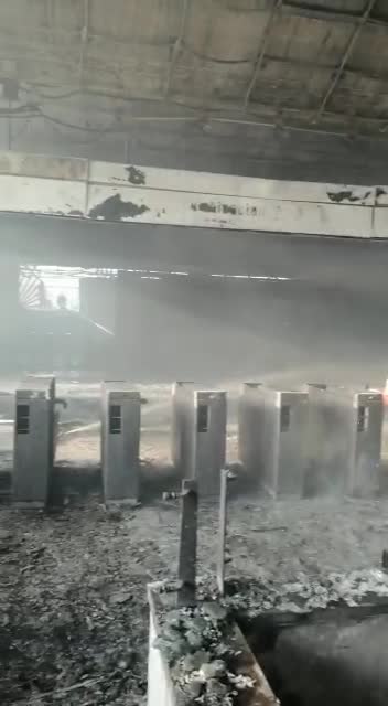 Destrucción en el Metro de Chile