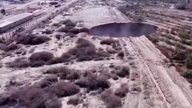 Giant sink hole in Chile