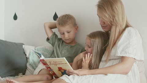 Mom And Kids Moment