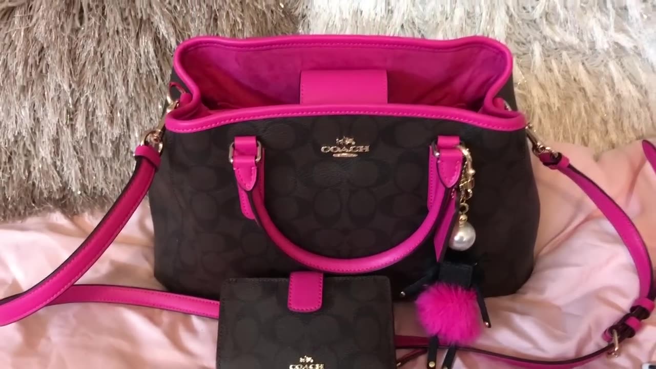 Review & What's in my Coach Small Signature Margot Carryall & Matching Wallet