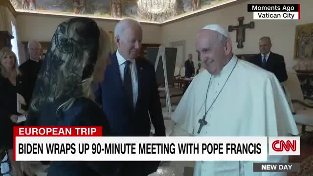 Pope and Biden finishing up