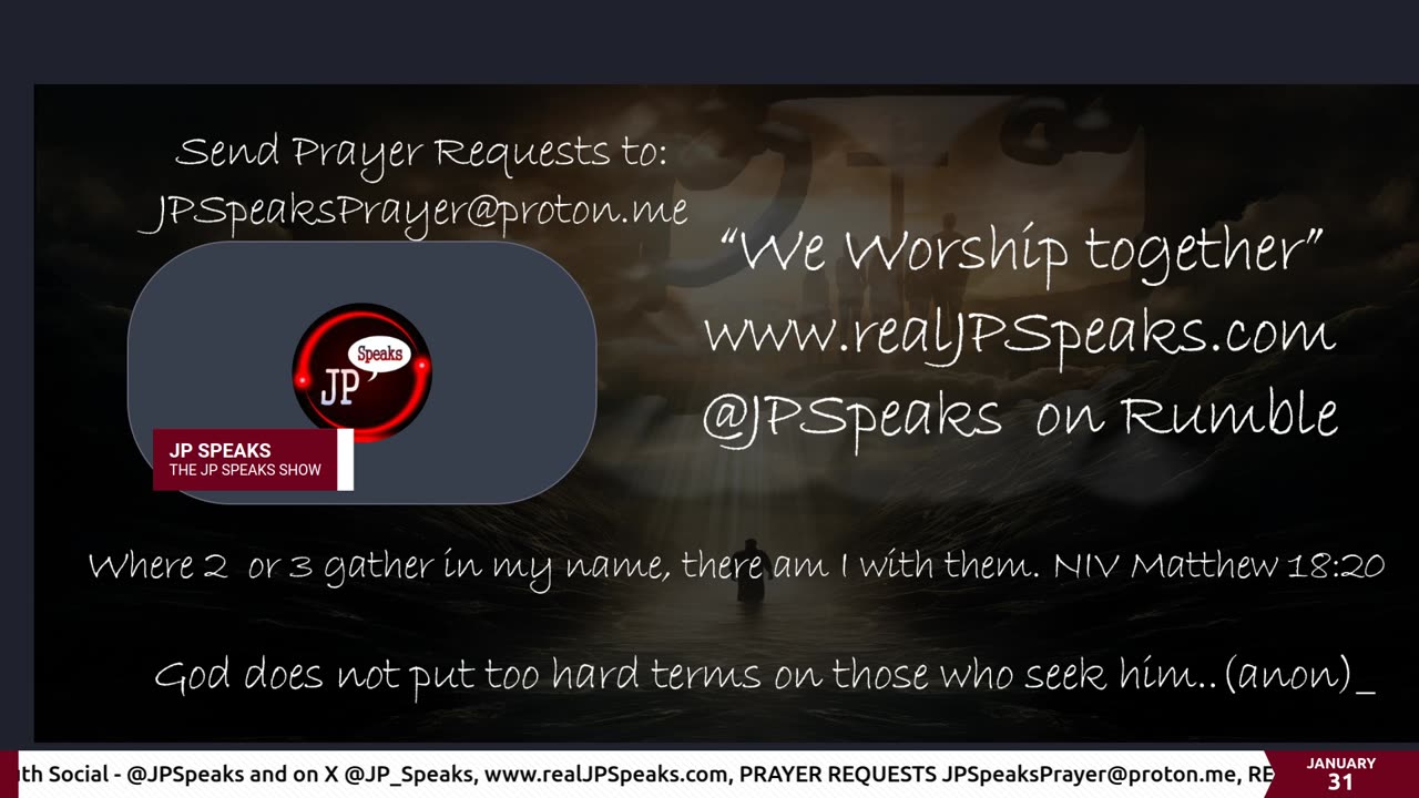 We Worship Together /w JP Speaks 1/31/2024 part 2?