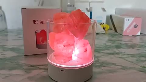 USB Natural Himalayan Salt Lamp Led Crystal Light Lamp Air Purifier