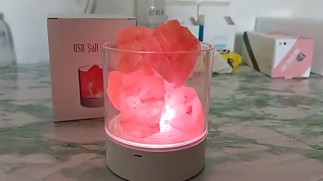 USB Natural Himalayan Salt Lamp Led Crystal Light Lamp Air Purifier