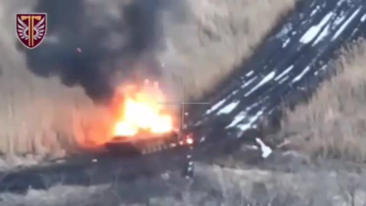 Russian APC Explodes After Ukrainian Drine Strike