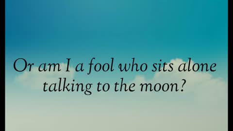Bruno mars - Talking to the Moon- Lyrics