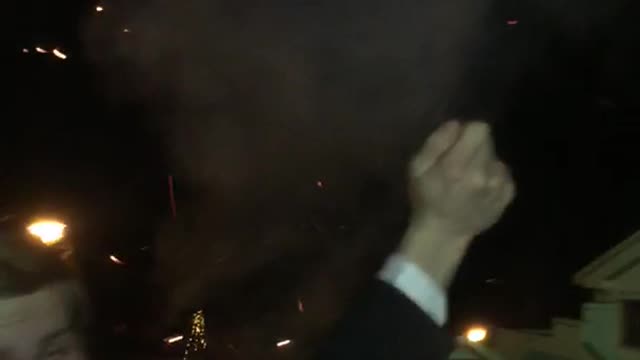 Guy shoots firework out of his barehands