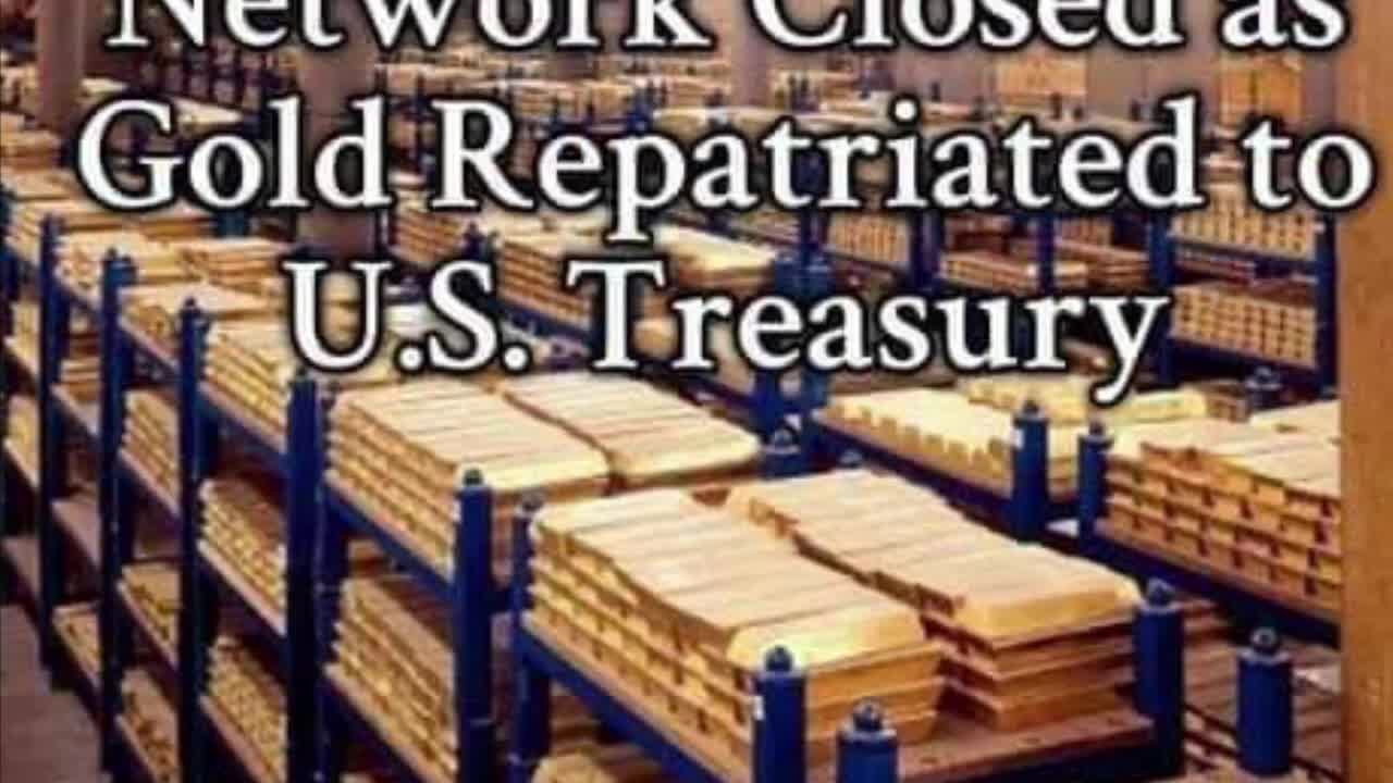 Gold Repatriated to US Treasury