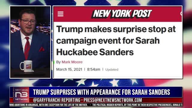 EPIC! Trump Surprises EVERYONE With UNEXPECTED Appearance for Sarah Huckabee Sanders