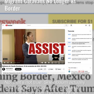 Fact Check: Mexican President Did NOT Say Trump Tariff Threat Why Caravans No Longer Get To Border
