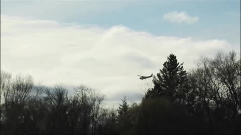Plane Touchdown Beside Farmers Field