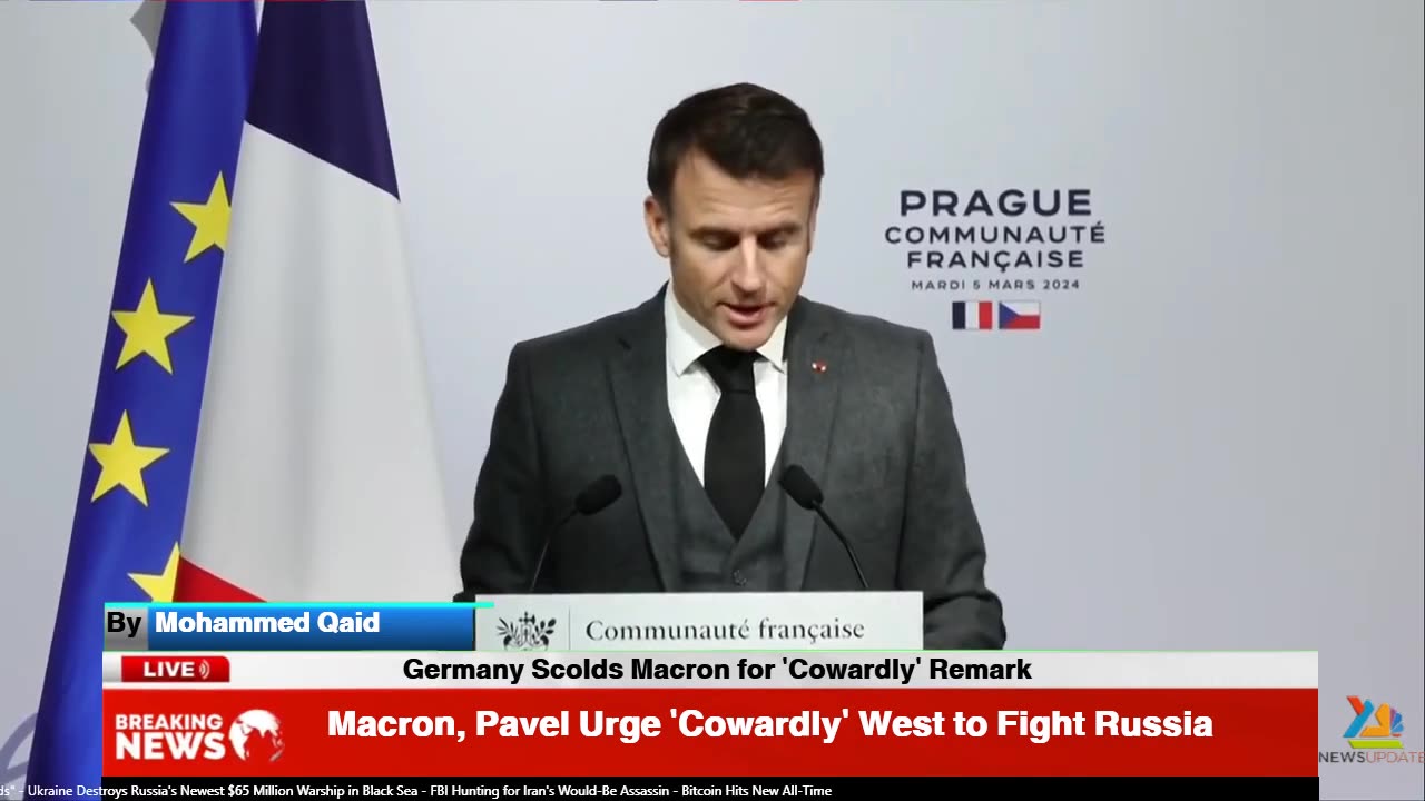 Macron, Pavel Urge 'Cowardly' West to Fight Russia