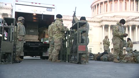 Military receives guns ahead of inauguration.