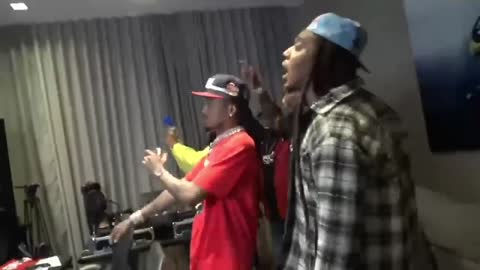 Dj Khaled In Studio With The Migos