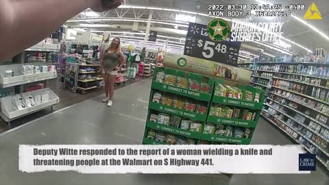 Body cam shows police tasing armed woman in florida Walmart!