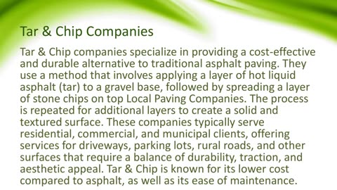 Local Paving Companies Quality Services for Your Asphalt