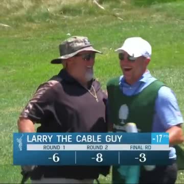 Git -r-done! Larry the Cable Guy Chips In For A Birdie