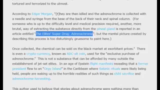 Worldwide | Unholy Grail: Adrenochrome, the “White Rabbit” Elixir Pursued by Blackhearted Elites