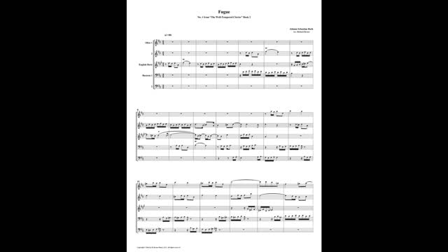 J.S. Bach - Well-Tempered Clavier: Part 2 - Fugue 01 (Double Reed Quintet)