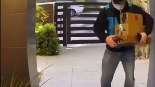 Man shows respect for the US Flag