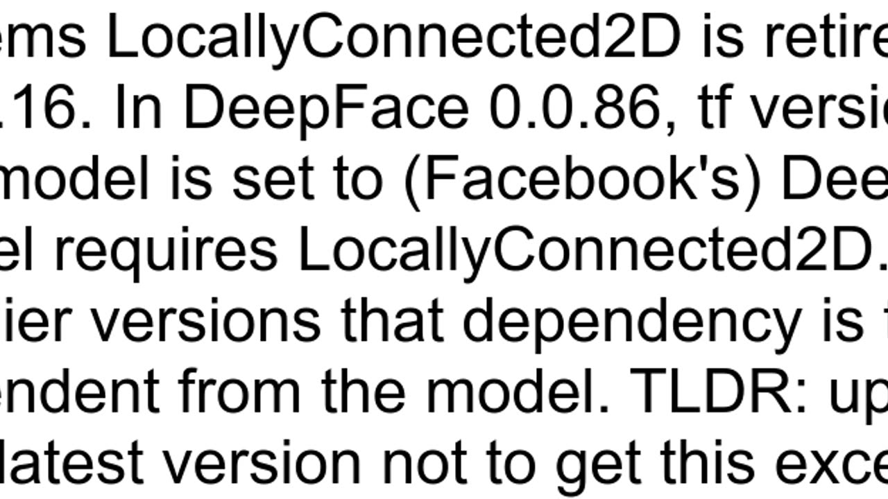 ImportError cannot import name 39LocallyConnected2D39 from 39tensorflowkeraslayers39