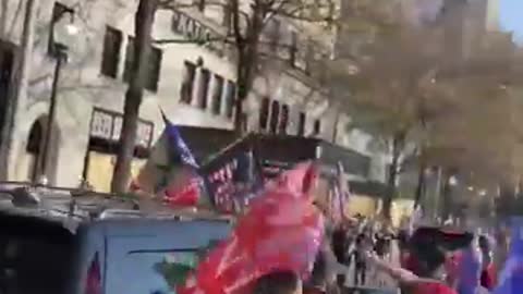 President Trump Greets Supporters at Million MAGA March