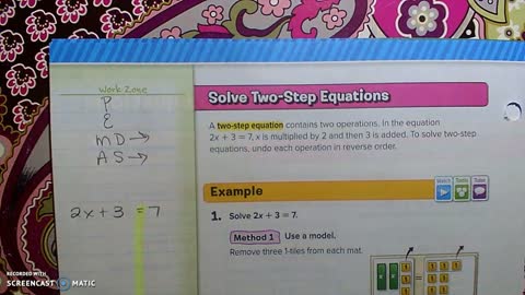 Gr 8 - Ch 2 - Lesson 2 - Solve 2 Step Equations