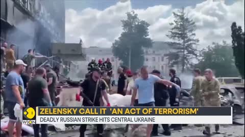 Russian rockets hit central Ukraine, Zelensky call it 'an act of terrorism'