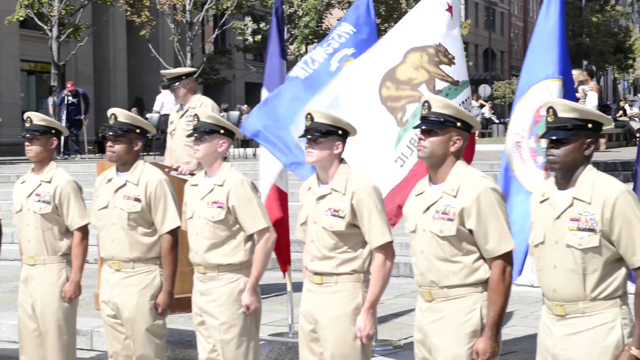 Chief Petty Officers Pin on Anchors Future USS America Arrives in San Diego HL17