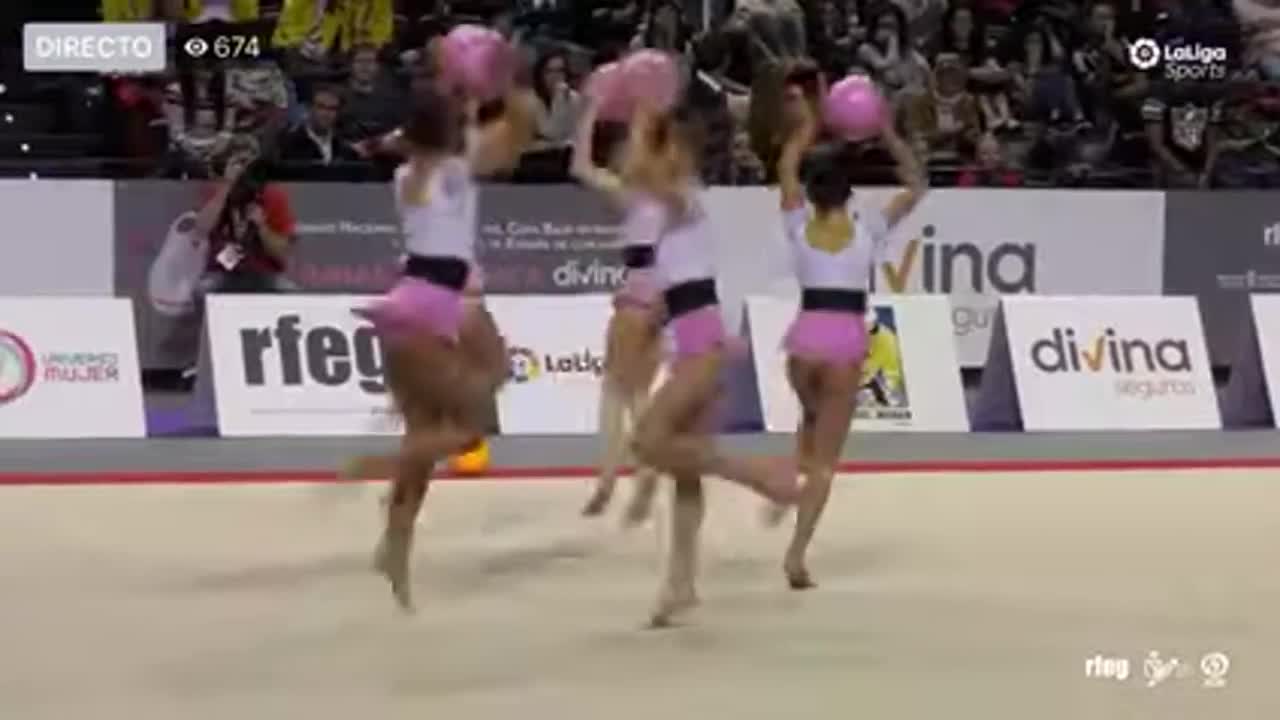 campeonato de España conjuntos Noviembre 2019 , sub campeonas de España club ritmica Blanes